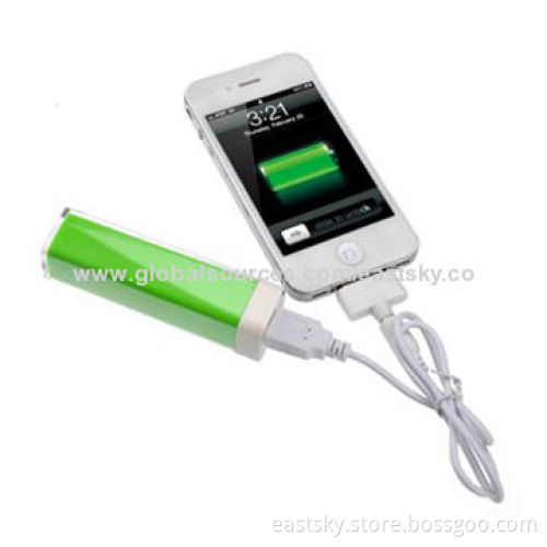 2,600mAh Lipstick Power Bank, Various Colors are Available, Very Popular